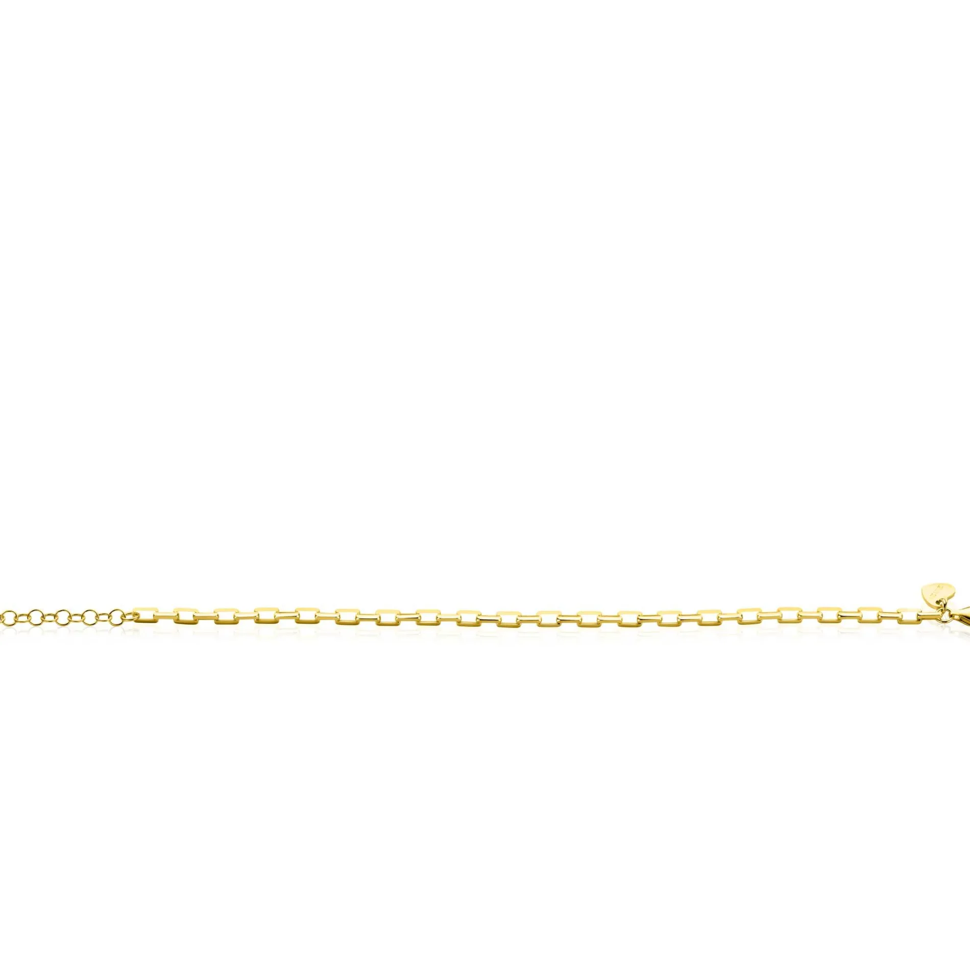 ZINZI gold plated zilveren armband met venetiaanse schakels 3mm 16,5-19,5cm ZIA2587
