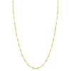 ZINZI gold plated zilveren slangen-ketting met vierkant geslepen schakels en 40 verfijnde glanzende bolletjes (2,5mm breed) 43-45cm ZIC2471G