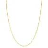 ZINZI gold plated zilveren schakel ketting met glinsterende pijlvormige schakels 1,5mm breed 42-45cm ZIC2414G