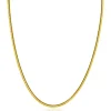 ZINZI gold plated zilveren platte slangen-ketting 45cm 2,5mm breed ZIC2401G
