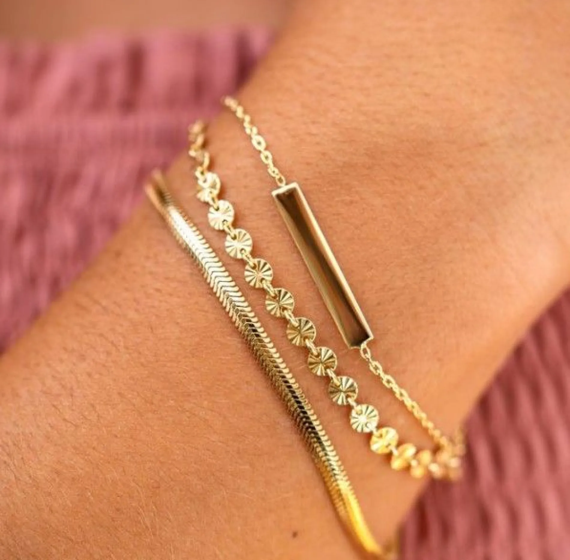 ZINZI gold plated zilveren armband met ronde schakels zonnestralen 4,3mm breed ZIA2272G