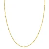 ZINZI gold plated zilveren gourmet ketting 45cm met staafjes 1,6mm breed ZIC2366G