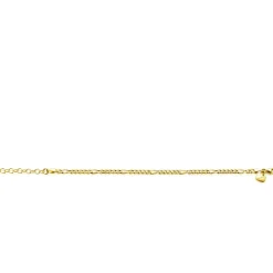 ZINZI gold plated zilveren figaro armband 3,5mm breed ZIA2291G