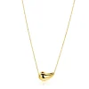 ZINZI gold plated zilveren ketting met horizontale druppelvormige hanger 40-45 cm ZIC2589G