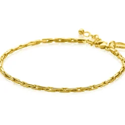 ZINZI gold plated zilveren schakel armband 2,3mm breed 18-21cm ZIA2648G
