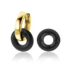 ZINZI oorbedels rond 12mm zwart onyx ZICH2274Z (zonder oorringen)