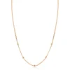 ZINZI rosé-plated zilveren gourmet ketting met vijf bolletjes 42–45cm ZIC2714R