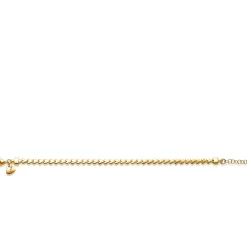 ZINZI zilveren armband geel verguld hartjes 4,5mm breed ZIA1798G