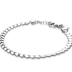 ZINZI zilveren armband hartjes 4,5mm breed ZIA1798