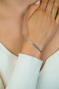 ZINZI zilveren armband hartjes 4,5mm breed ZIA1798