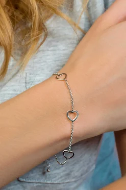Zinzi zilveren armband hart 17-20cm ZIA1188