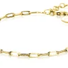 ZINZI zilveren armband 14K geel verguld 2,5mm paperclip schakel ZIA2150G