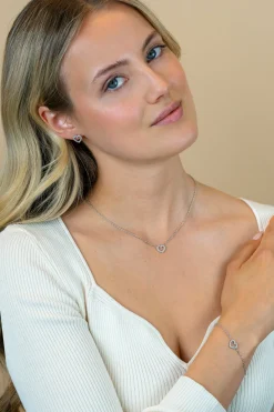 ZINZI zilveren armband met open hartje (9,5mm) voorzien van een bolstructuur 17-20cm ZIA2703