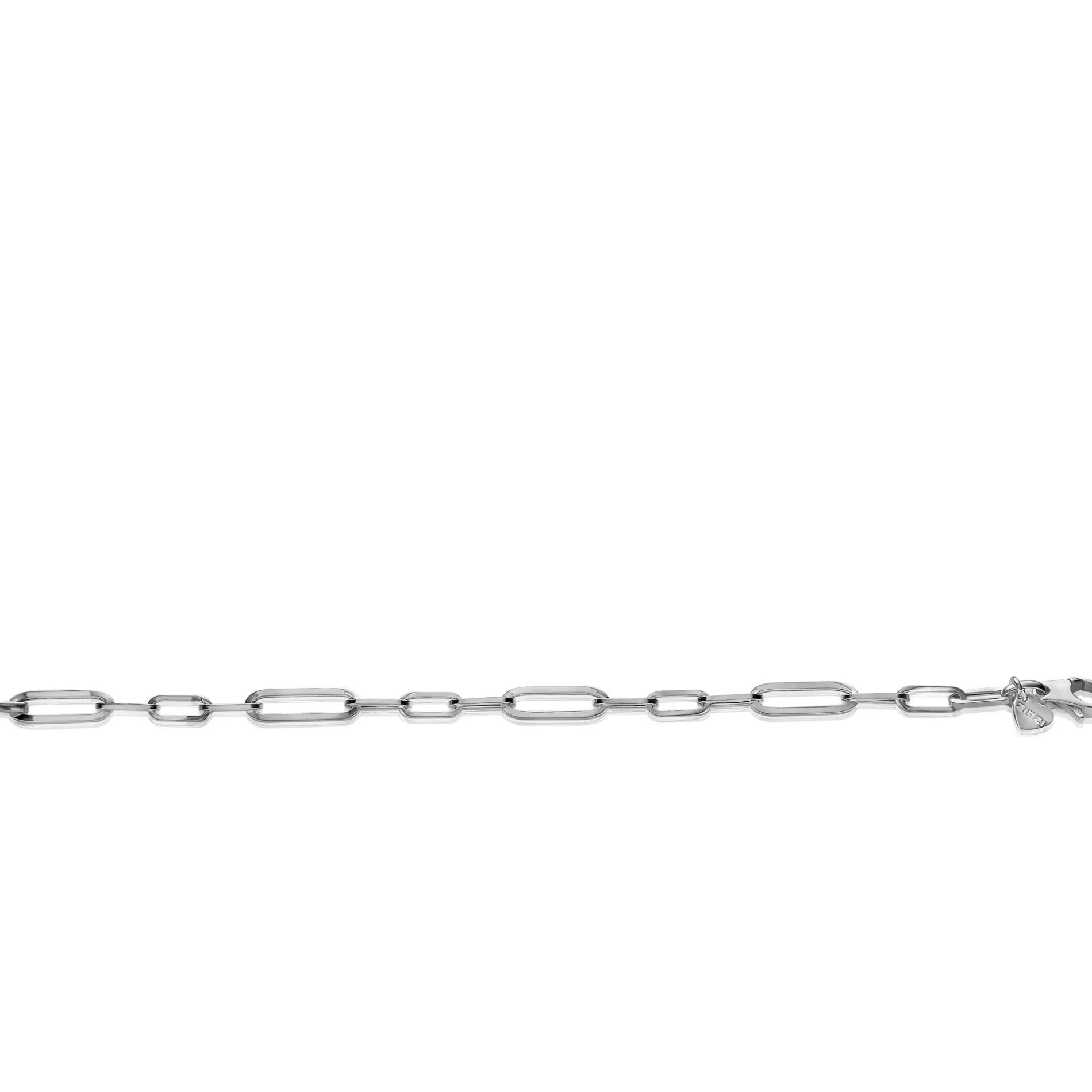 ZINZI zilveren armband met ovale closed for ever schakels 6mm breed ZIA1990
