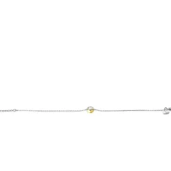 ZINZI zilveren armband met ronde zetting geelverguld wit 17-19cm ZIA1775G