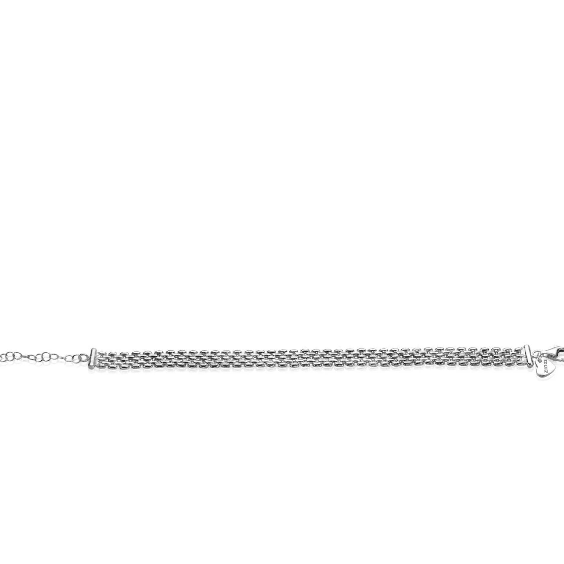 ZINZI zilveren armband met 8mm brede rolex-style schakel 16,5-20cm ZIA2289