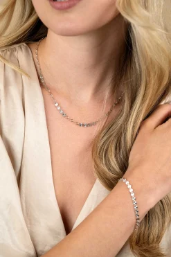 ZINZI zilveren armband met ronde schakels zonnestralen 4,3mm breed ZIA2272
