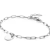 ZINZI zilveren armband paperclip schakel rond plaatje ZIA2166