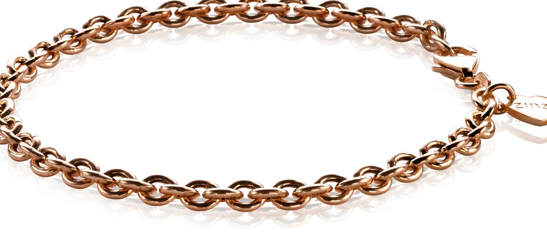 ZINZI zilveren armband rosé verguld 19cm ZIA1153R