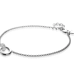 ZINZI zilveren armband rond wit ZIA1830