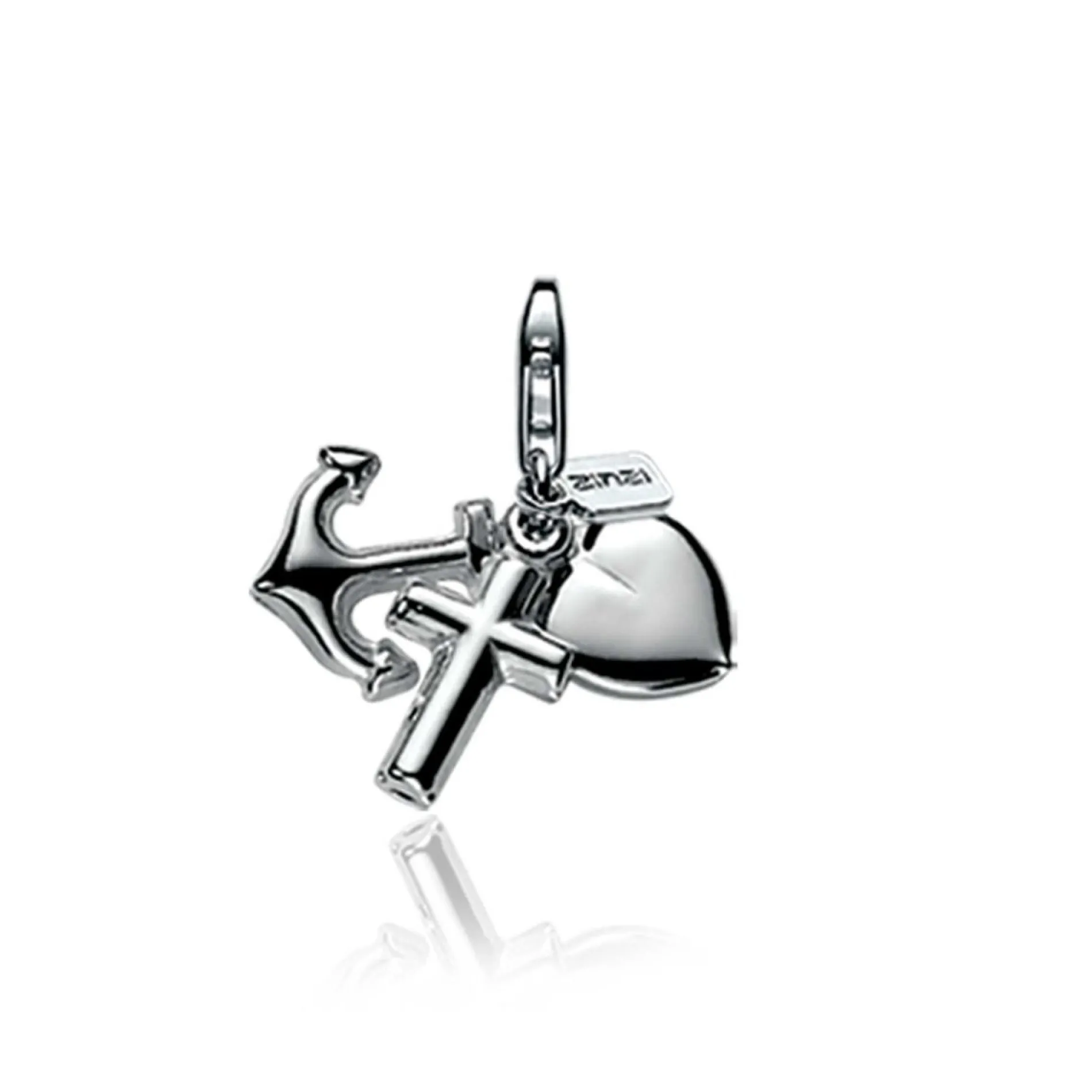 Zinzi zilveren bedel geloof hoop en liefde CHARMS115