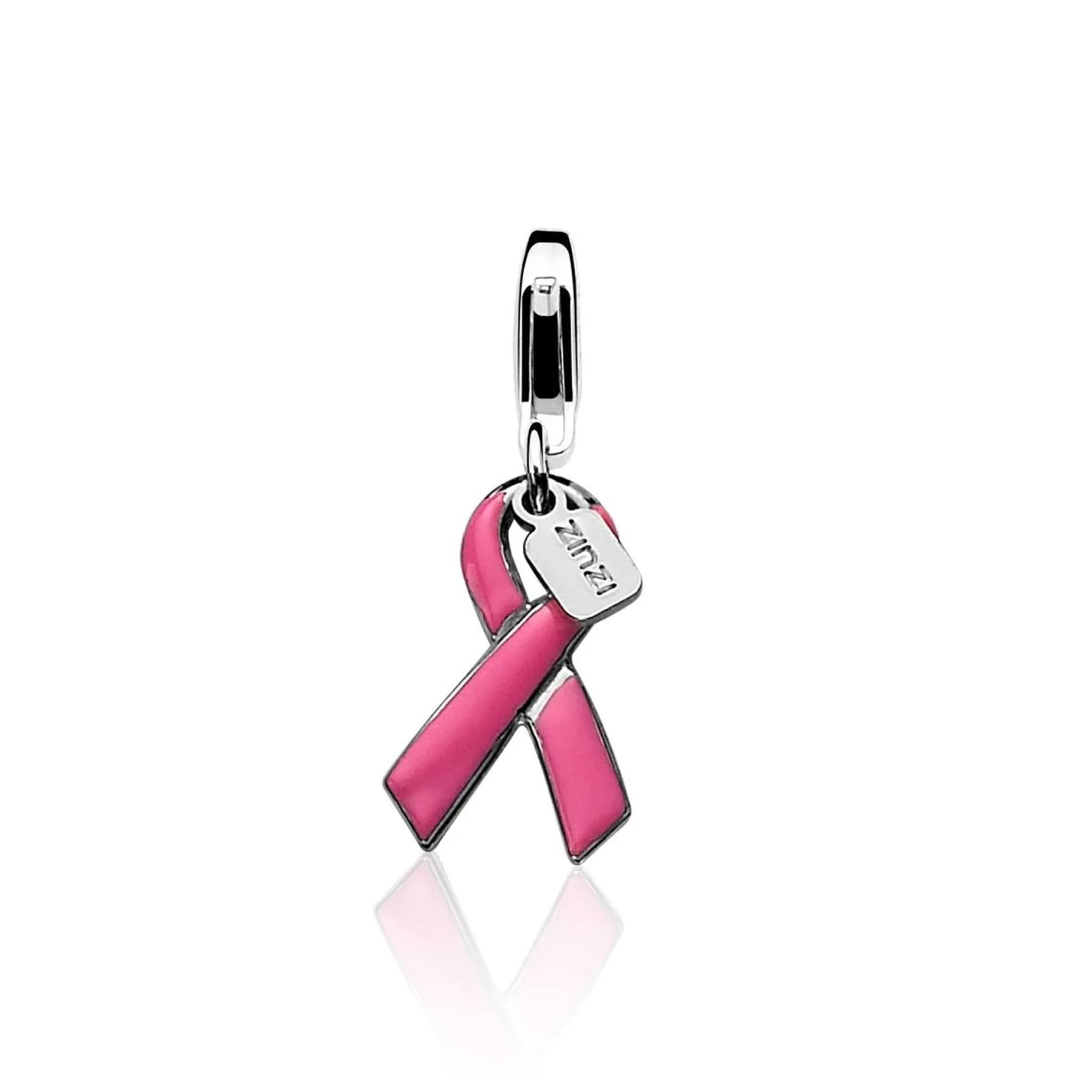 Zinzi zilveren bedel Pink Ribbon CHARMS19P