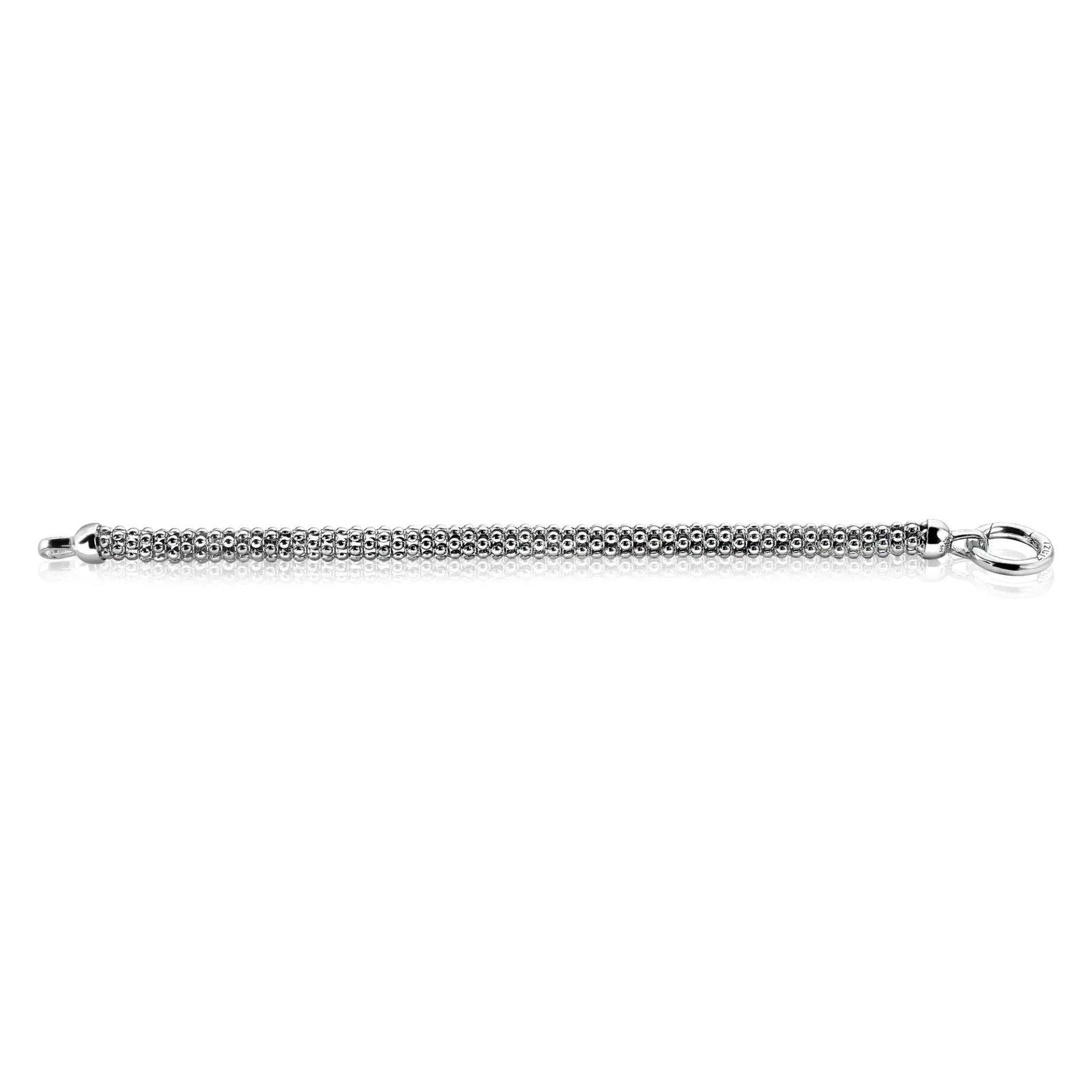 Zinzi zilveren brede schakel armband 7mm breed, lengte 19cm ZIA733