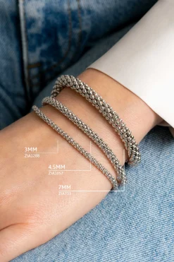 Zinzi zilveren brede schakel armband 7mm breed, lengte 19cm ZIA733