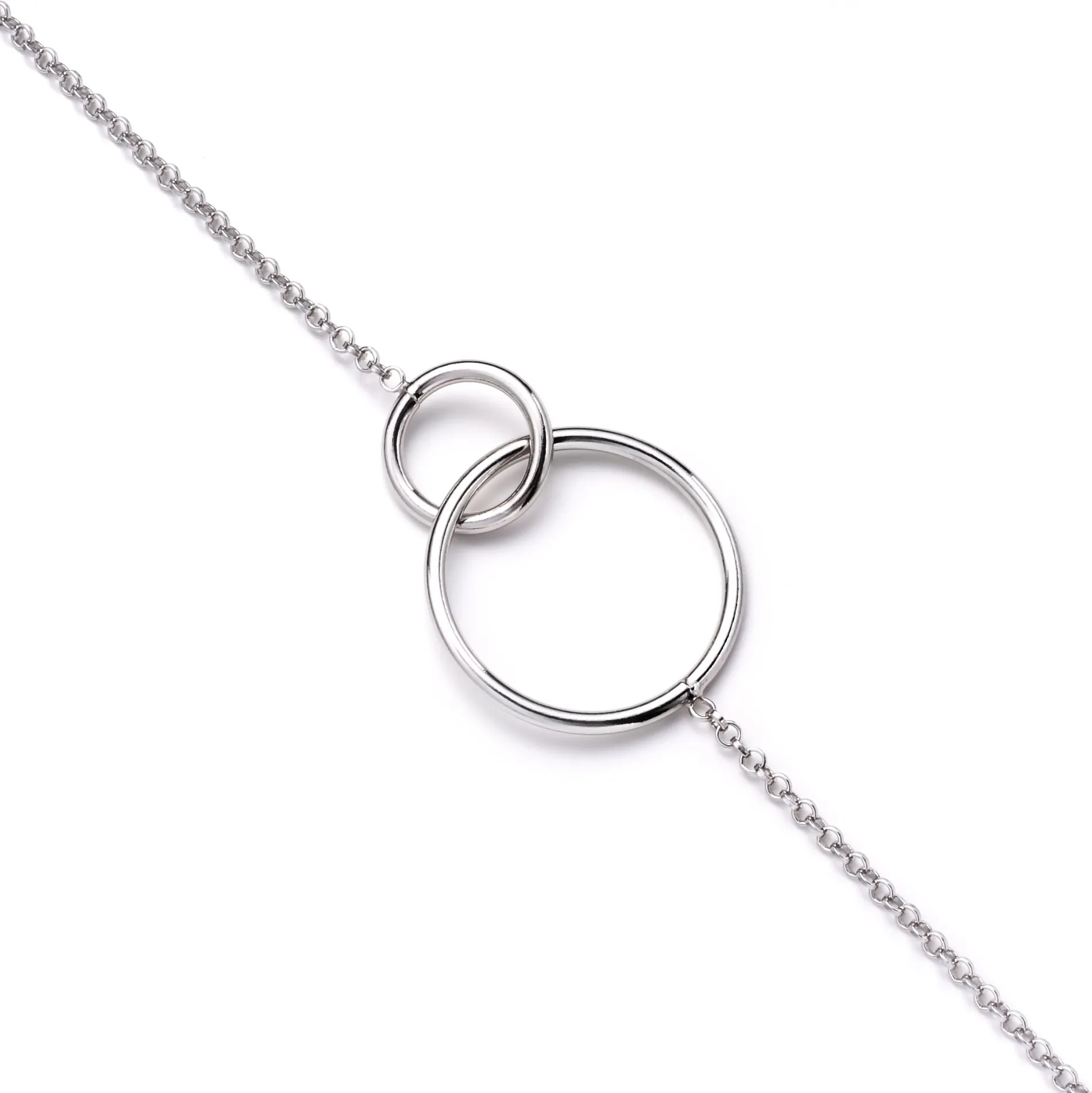 Zinzi zilveren collier ronde vormen 42-45cm ZIC1278