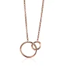 ZINZI zilveren collier rosé verguld ronde vormen 42-45cm ZIC1278R