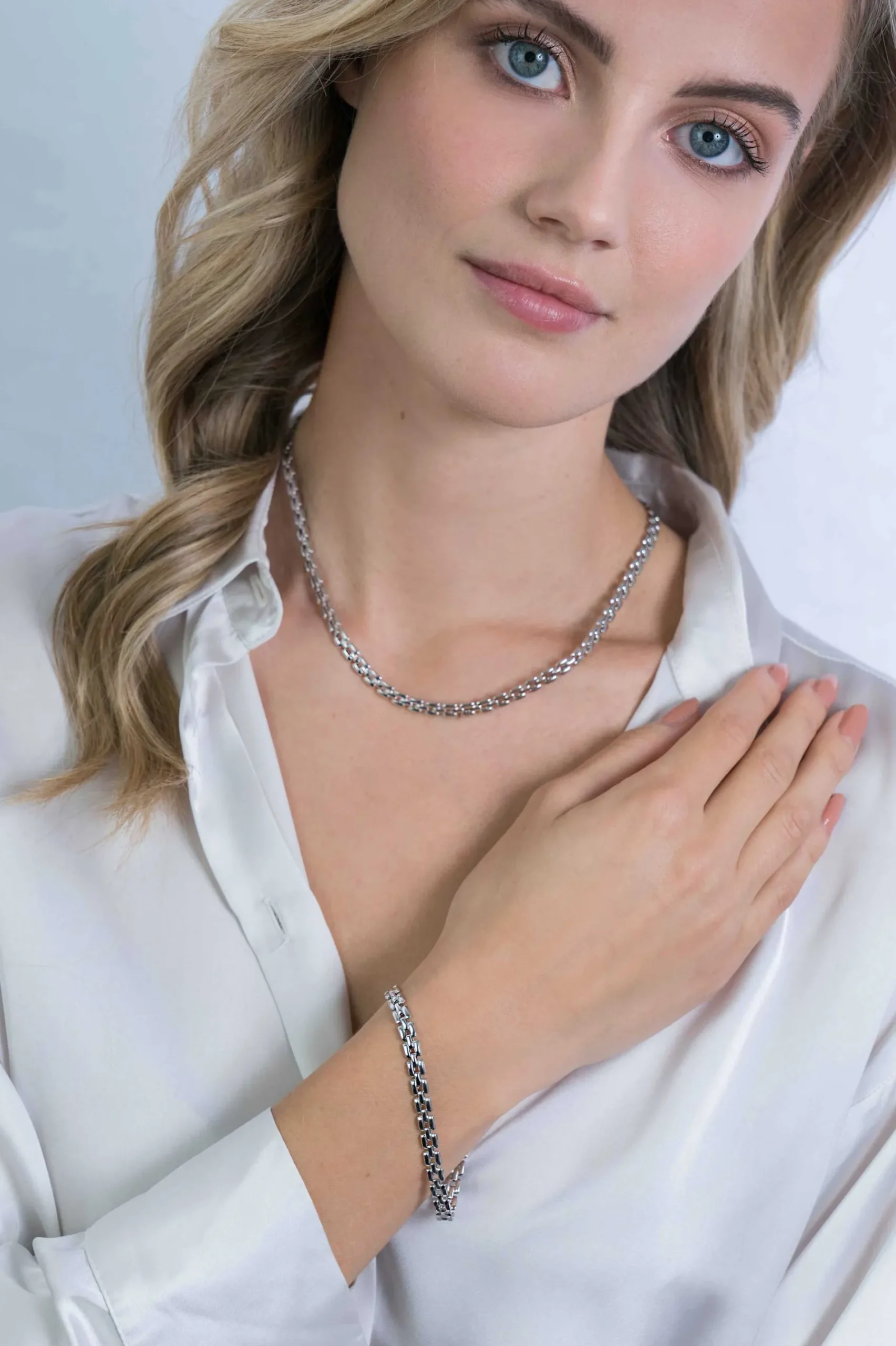 ZINZI zilveren collier rolexstyle schakel 5mm breed 43cm ZIC2149