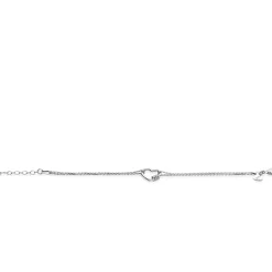 ZINZI zilveren dubbele schakel armband met luxe hart witte zirconia's 17-20cm ZIA2507