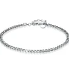 ZINZI zilveren enkelband gourmet 23+4cm ZIE1414
