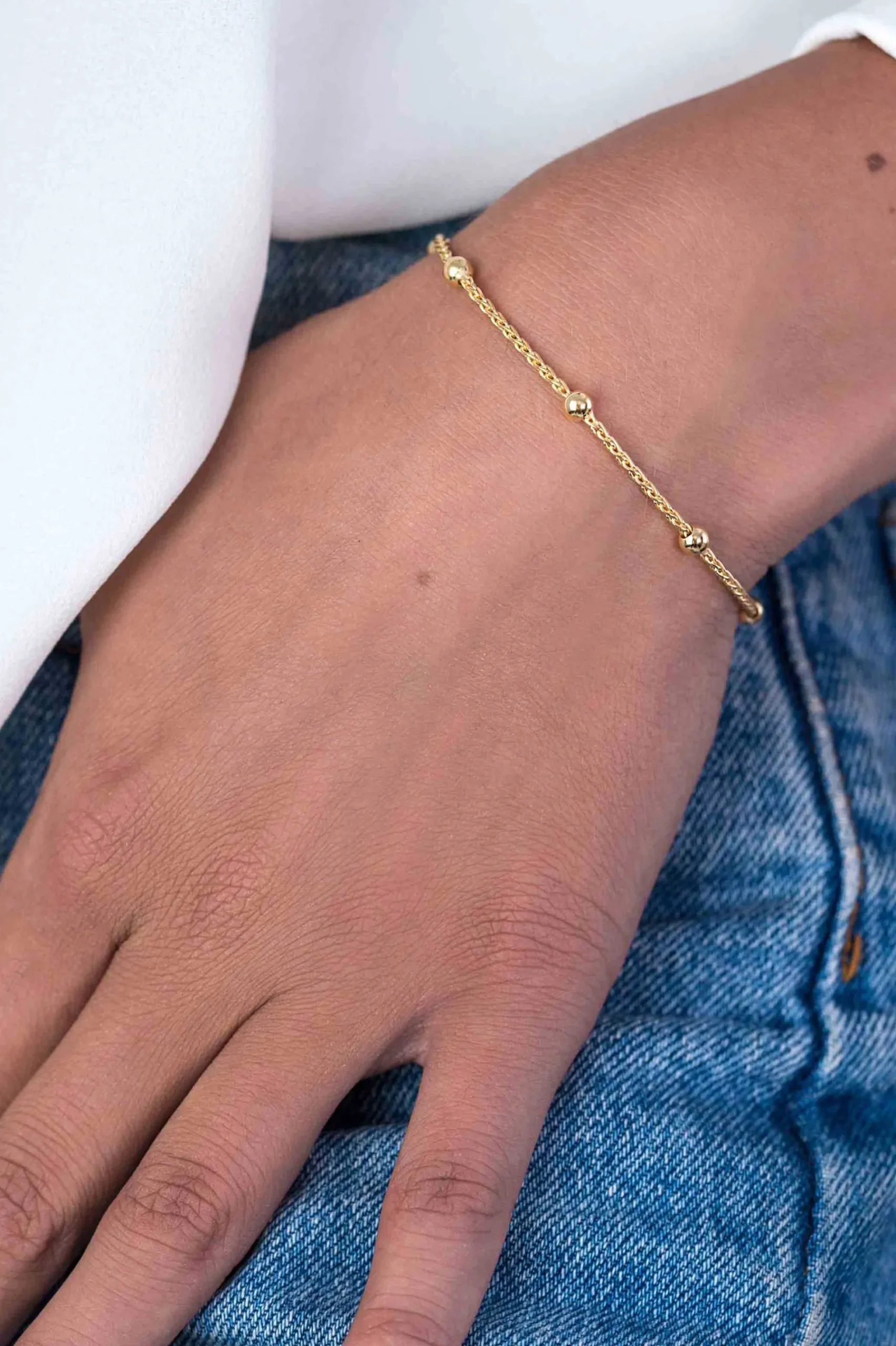 ZINZI zilveren fantasie armband geel verguld 17,5-20,5cm ZIA1128G