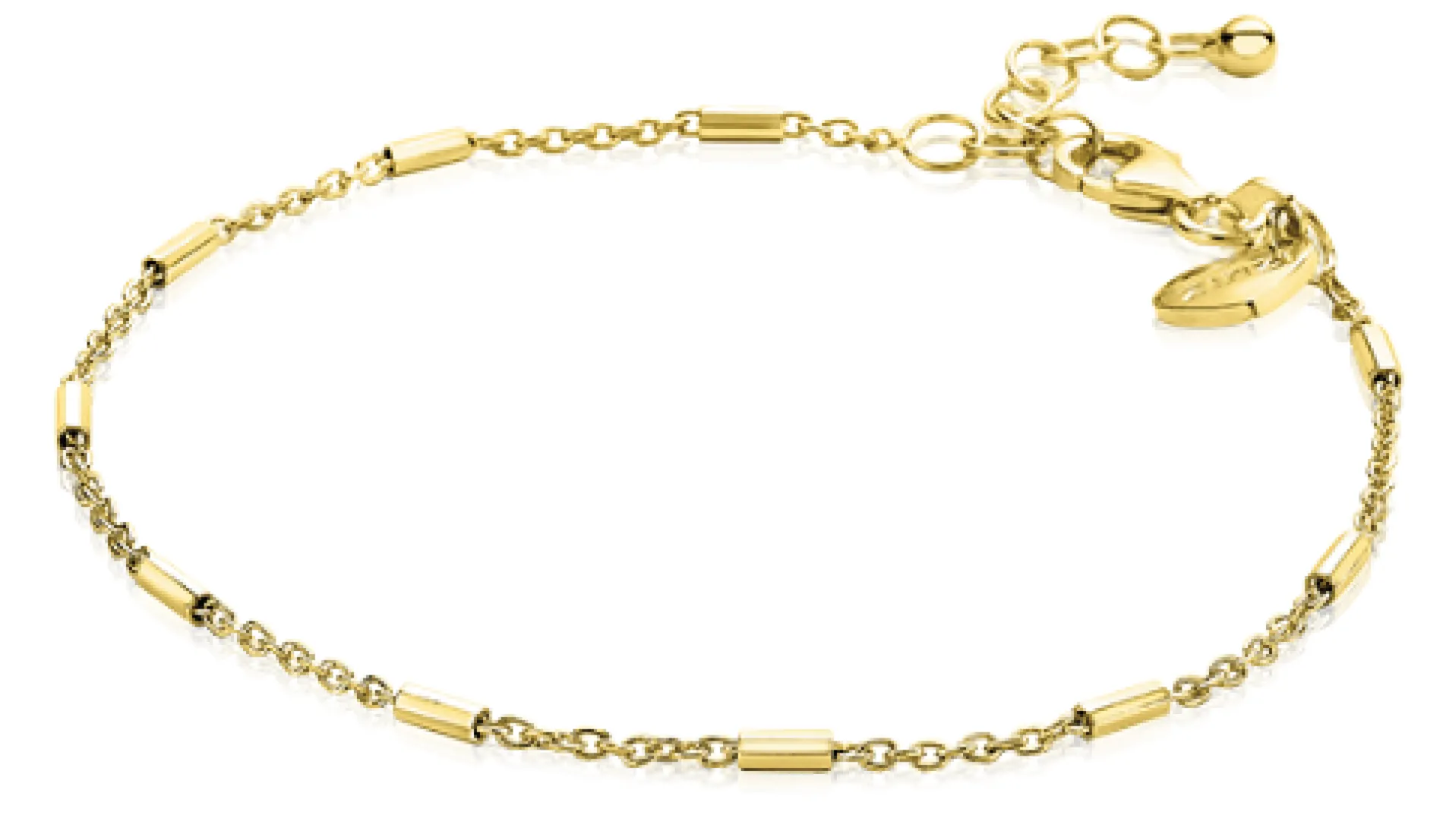 ZINZI zilveren fantasie armband geel verguld 17-20cm ZIA1648G