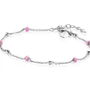 ZINZI zilveren fantasie armband met 5 roze donuts en glanzende bolletjes 17-19,5cm ZIA2510