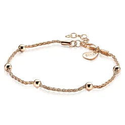 ZINZI zilveren fantasie armband rosé verguld 17,5-20,5cm ZIA1128R
