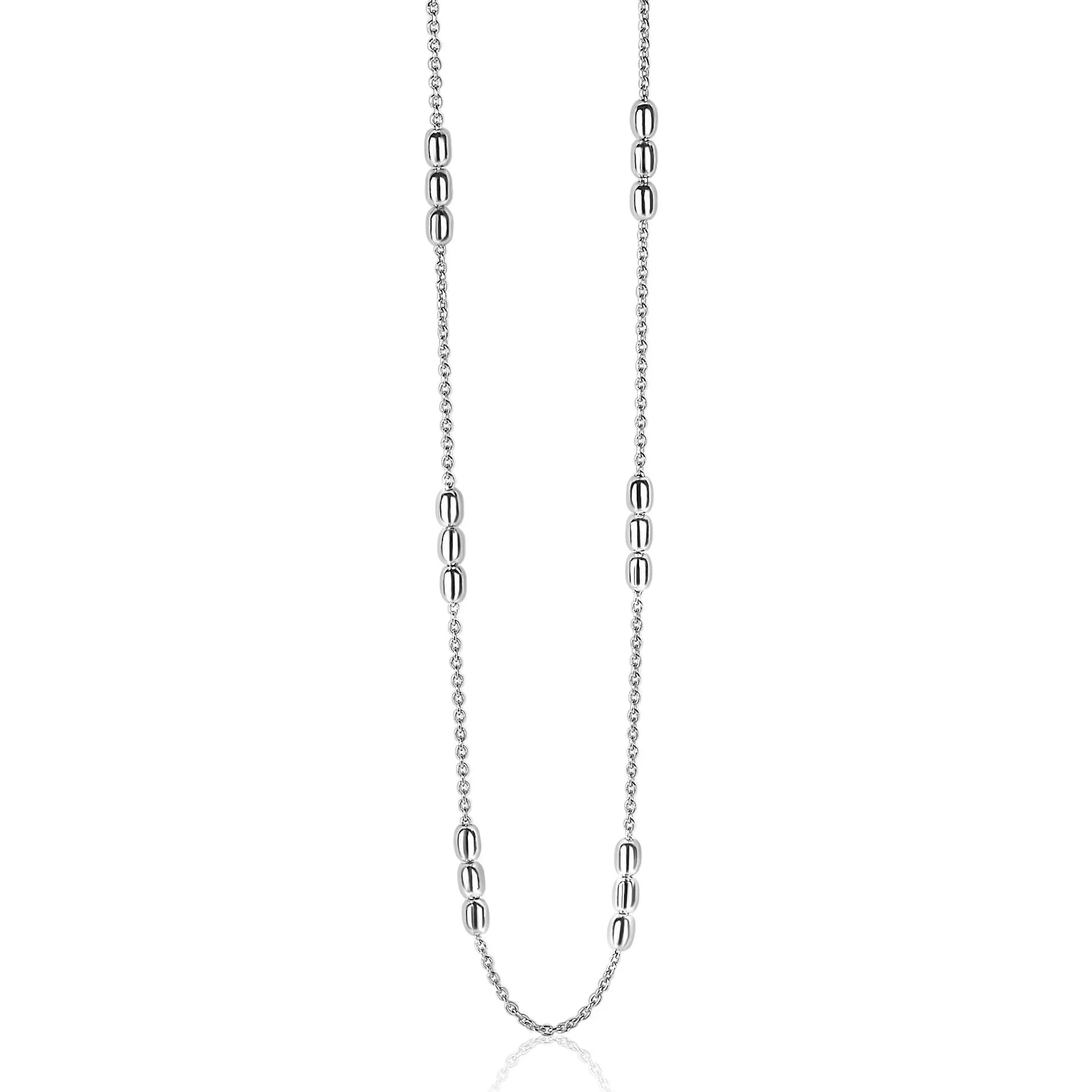 ZINZI zilveren fantasie ketting ovaal 42-45cm ZIC1809