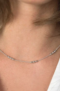ZINZI zilveren fantasie ketting ovaal 42-45cm ZIC1809