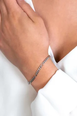 ZINZI zilveren figaro armband 3,5mm breed ZIA2291