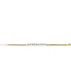 ZINZI zilveren gourmet armband 14K geel verguld grove ovale schakels bicolor witte zirconia ZIA2203Y
