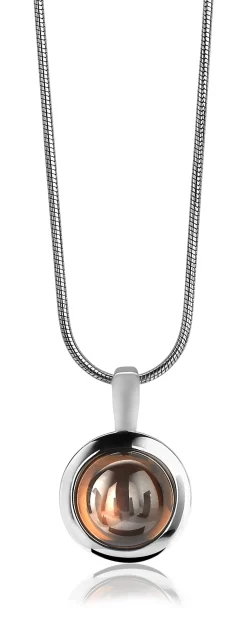 Zinzi zilveren hanger bruin ZIH1043C
