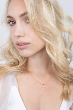 ZINZI zilveren hanger geel verguld schelpje ZIH2062G (zonder collier)