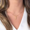 ZINZI zilveren hanger geel verguld glad rechthoek ZIH2344G (zonder collier)