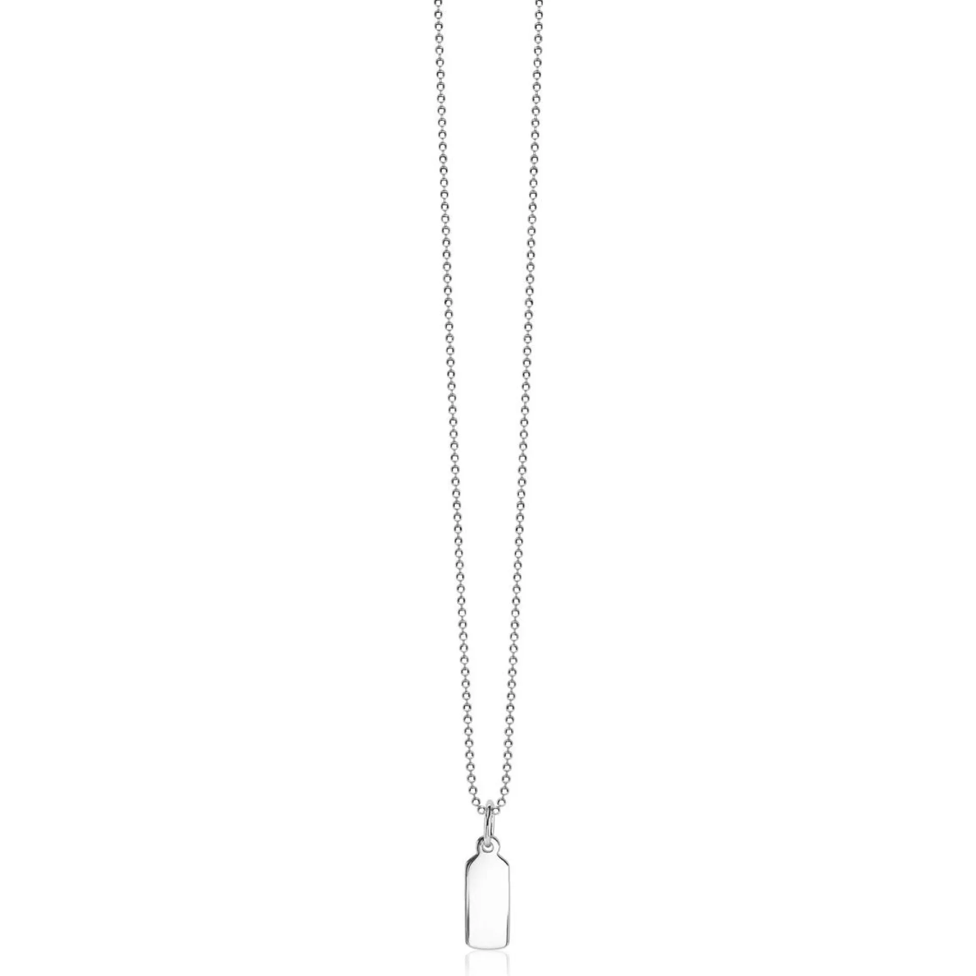 ZINZI zilveren hanger glad rechthoek ZIH2344 (zonder collier)