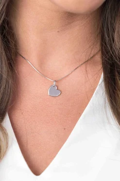 ZINZI zilveren hanger glad hartje 12mm ZIH1826 (zonder collier)
