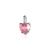 ZINZI zilveren hanger hartje roze ZIH2071R (zonder collier)