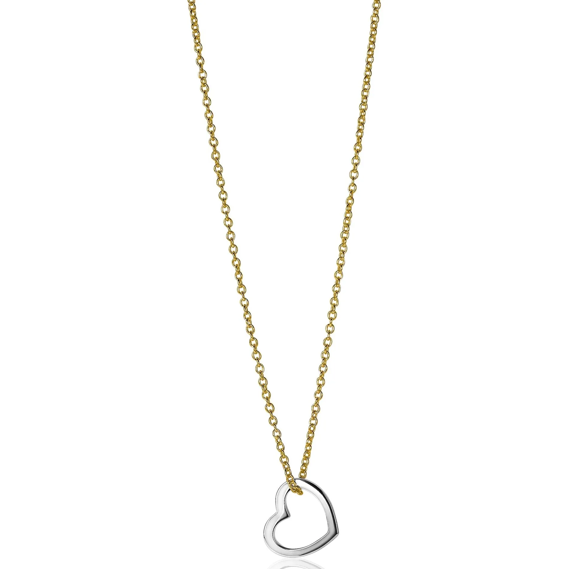 ZINZI zilveren hanger 12mm open hart ZIH2197
