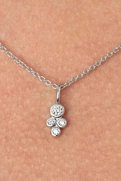 ZINZI zilveren hanger rond wit ZIH1829 (zonder collier)