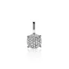 ZINZI zilveren hanger rond wit ZIH2074 (zonder collier)